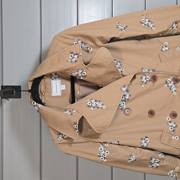 Charter Club Petite-Petite Embroidered Trench Coat In Soft Chestnut - Picture 7 of 16